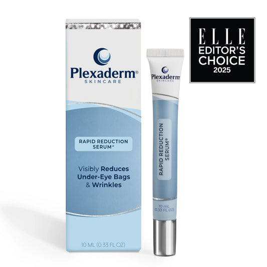 Plexaderm Rapid Reduction Serum — Instantly and visibly diminishes under-eye bags, wrinkles, dark circles, fine lines, and crow's feet; full-size product.